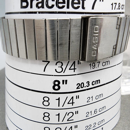 Casio Calculator Watch Men 33mm Digital Silver Tone Alarm Chrono DBC610 New Bat10