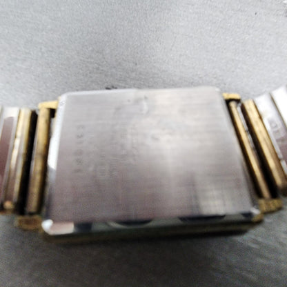 Seiko Tank Watch Men 25mm Champagne Dial Gold Tone 2c215130 New Battery9