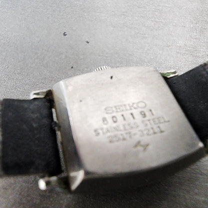 Seiko Matic Lady Tank Watch Women 20mm Blue Dial Steel Date 25173211 PARTS10