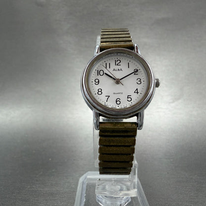 Seiko Alba Watch Women 25mm White Dial Silver Dial Round Y136-6A80 New Battery5