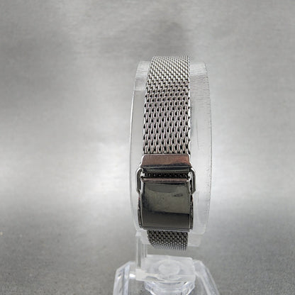 Seiko Solar Special Tank Watch Women 15mm Silver Tone Stainless Steel Runs7