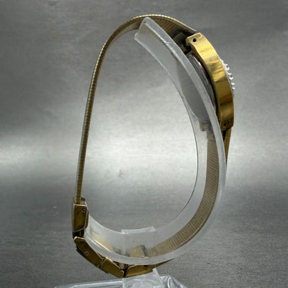 Bulova Watch Women 17mm Champagne Dial Gold Tone 83387 New Battery Diamond8