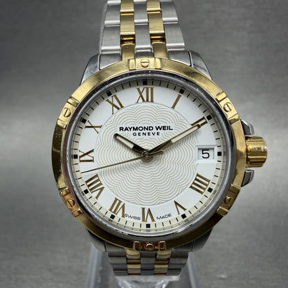 Raymond Weil Tango Watch Women 30mm White Dial Two Tone Date 5960 New Battery1