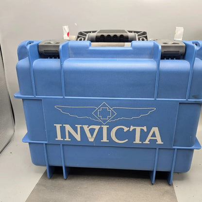 Invicta 8 Slot Watch Case Hard Blue Plastic Foam insert Handle Cary Case0