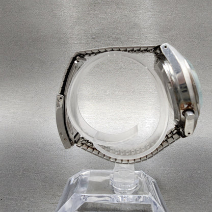 Citizen Electronic Cosmotron Watch Men 37mm Blue Dial Steel Daydate New Battery8