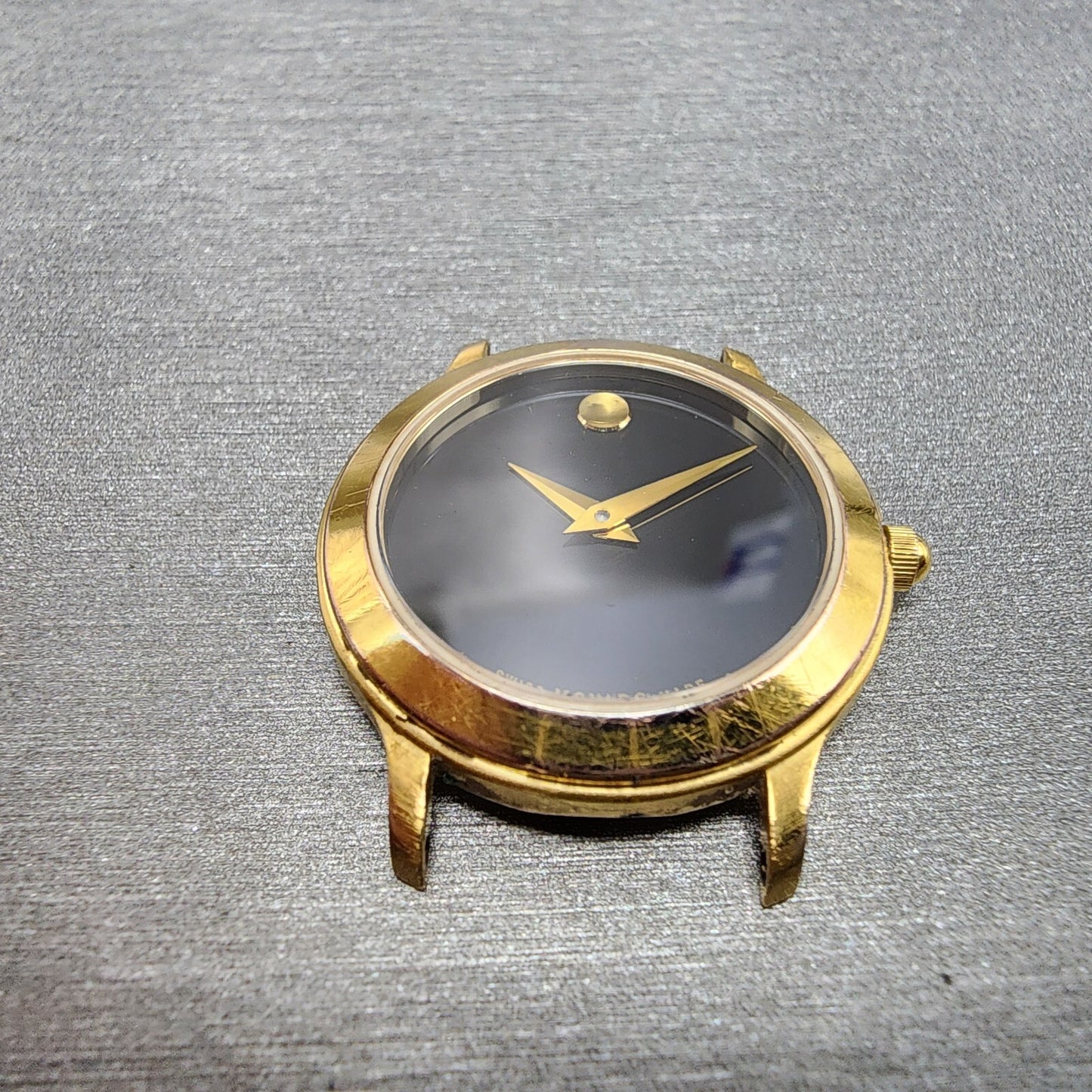 Movado Museum Watch Women 26mm Black Dial Gold Tone Round 87 E4 0814 New Batt2