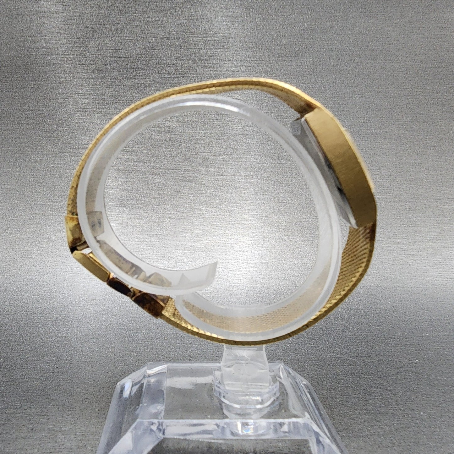 Rado Silhouette Watch Women 21mm Gold Dial Gold Tone Rectangle Manual Wind Runs8