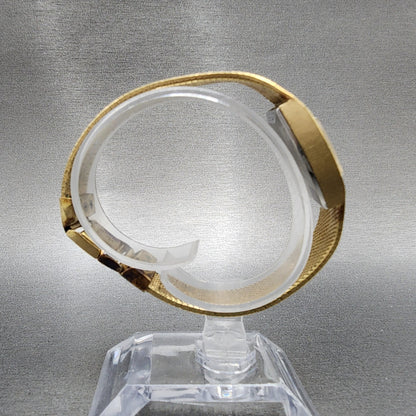 Rado Silhouette Watch Women 21mm Gold Dial Gold Tone Rectangle Manual Wind Runs8
