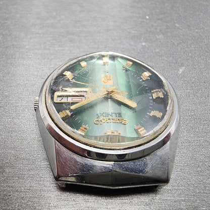 Seiko Elinx SG Watch Men 35mm Green Dial Steel Daydate Round 07236020 New Batt4