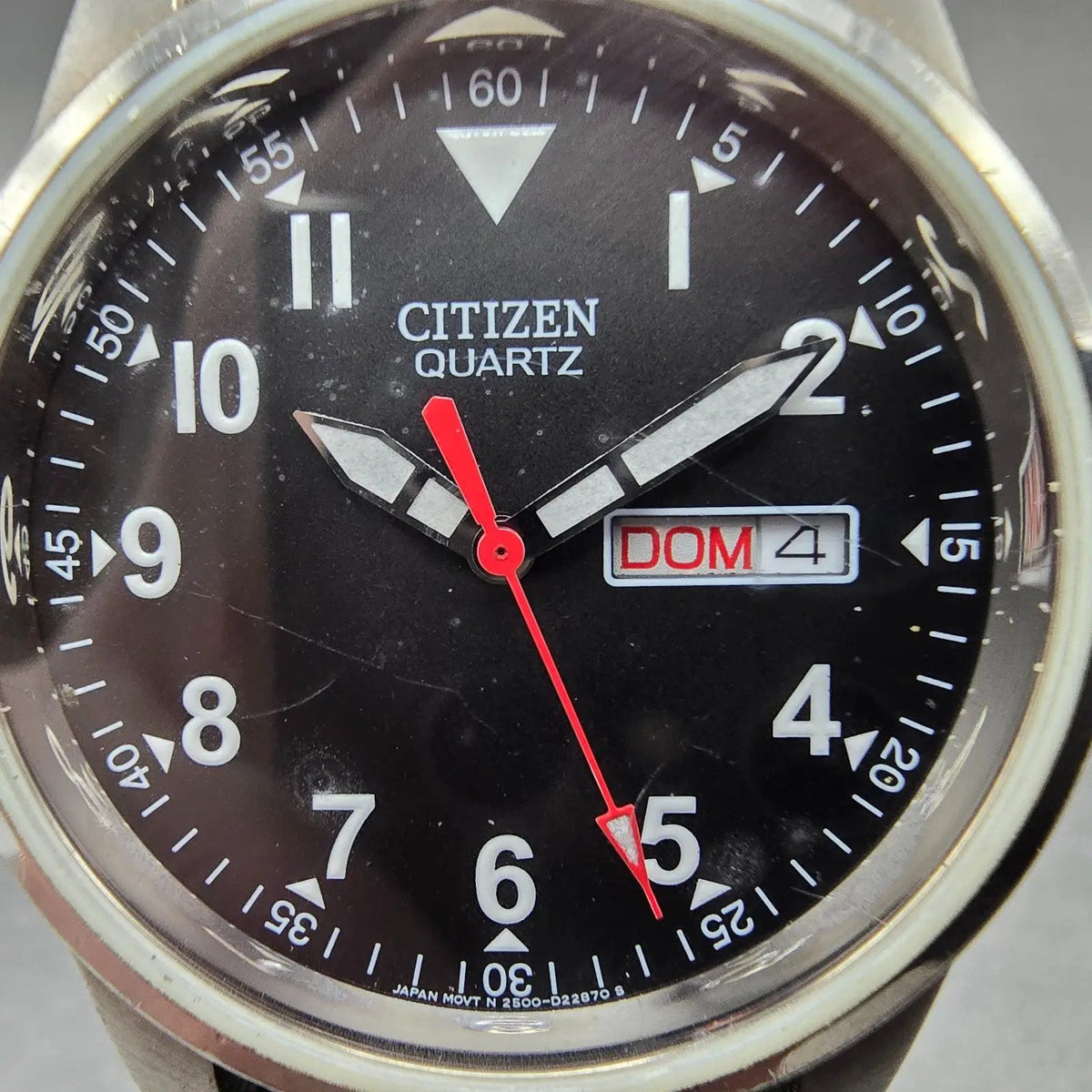 Citizen Watch Men 37mm Black Dial Stainless Steel Daydate 2500-S99388 PARTS2