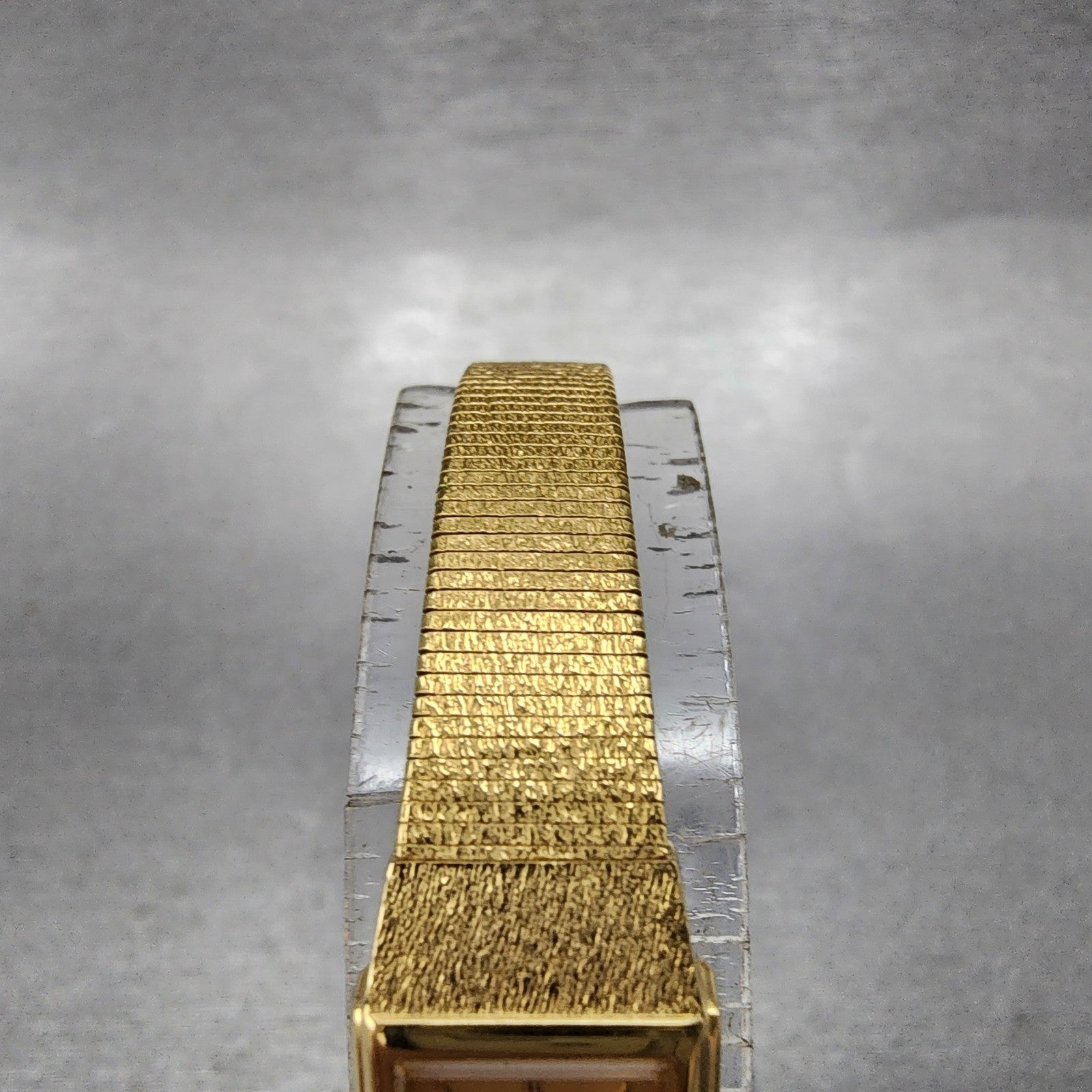 Seiko Tank Watch Women 12mm Champagne Dial Gold Tone 2E206479 New Battery VTG4