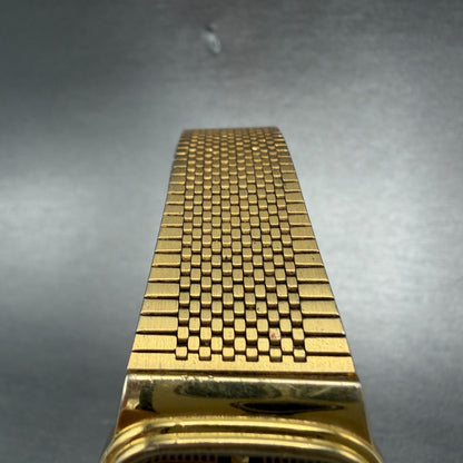 Citizen Tank Watch Men 27mm Black Dial Gold Tone Rectangle 4031-K00101 New Batt4