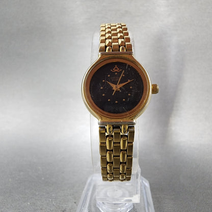 Citizen Watch Women 21mm Black Dial Gold Tone Round 5930S16806 New Battery5