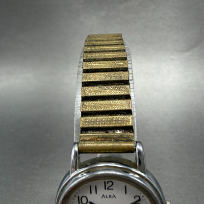 Seiko Alba Watch Women 25mm White Dial Silver Dial Round Y136-6A80 New Battery4