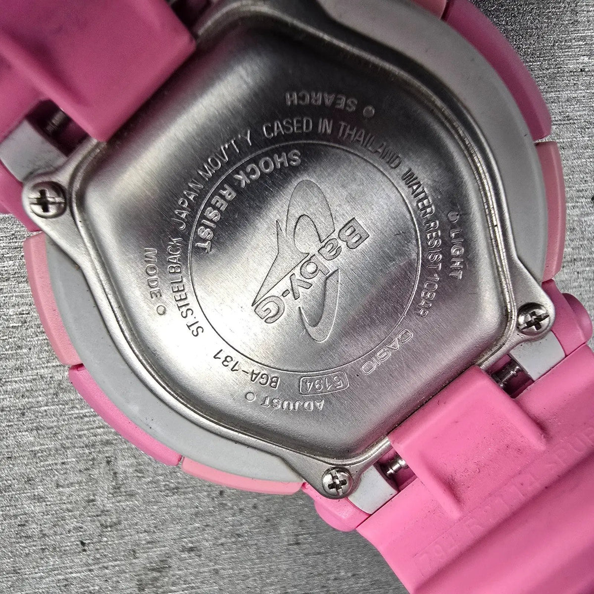 Casio Baby-G BGA-131 Watch Women 43mm Pink Chrono Alarm Round New Battery10