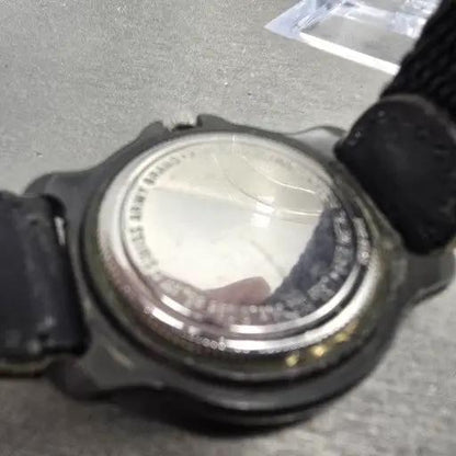 Victorinox Swiss Army Watch Men 38mm White Dial Black Tone Date Round PARTS VTG9