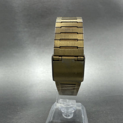Seiko SX Tank Watch Men 26mm Champagne Dial Gold Tone Rectangle 5Y95-5009 NewBat8