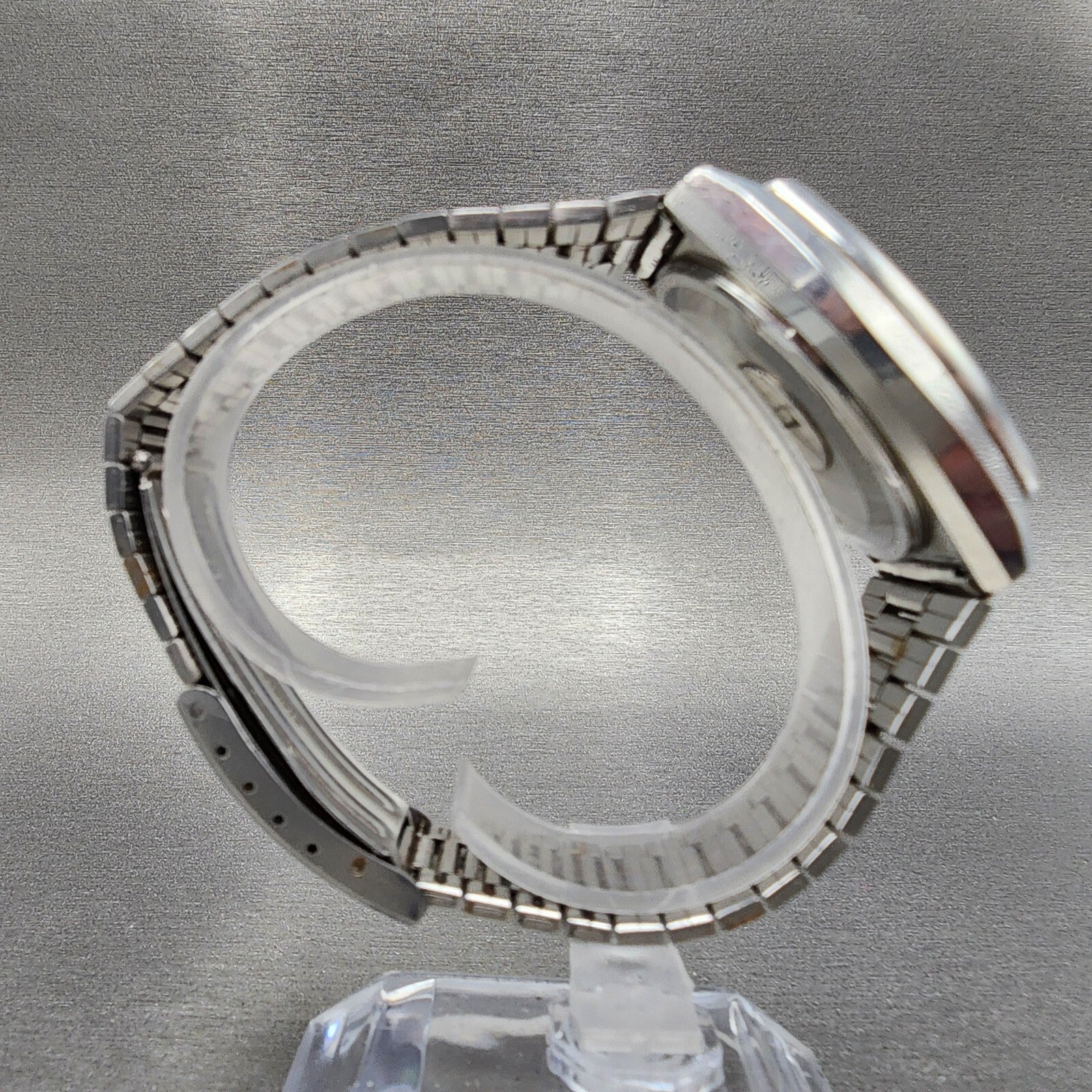 VTG Seiko Digital Watch Men 36mm Digital Steel 05335023 Rectangle PARTS9