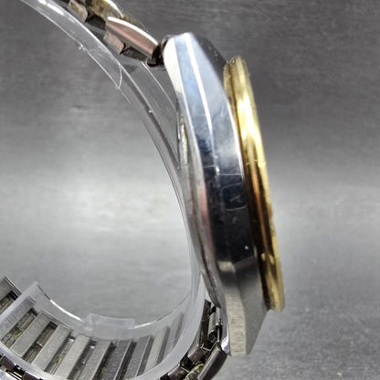 Citizen CQ Crystron Watch Men 37mm Champagne Dial Two Tone Daydate 4-732570 PART5