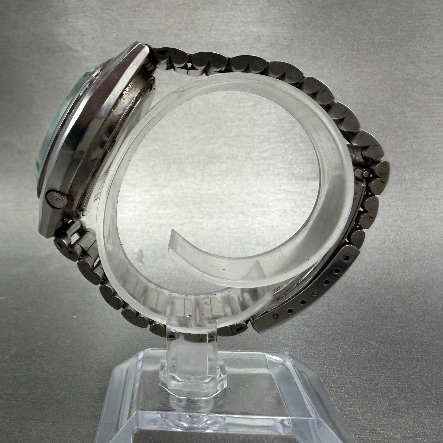 Citizen Cosmotron Watch Men 38mm Silver Dial Steel Daydate READ! 4-790138 NewBat6