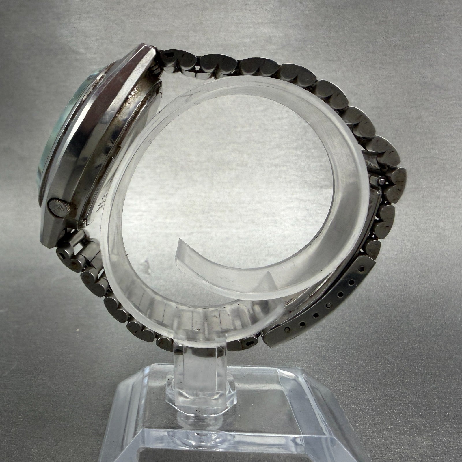 Citizen Cosmotron Watch Men 38mm Silver Dial Steel Daydate READ! 4-790138 NewBat6