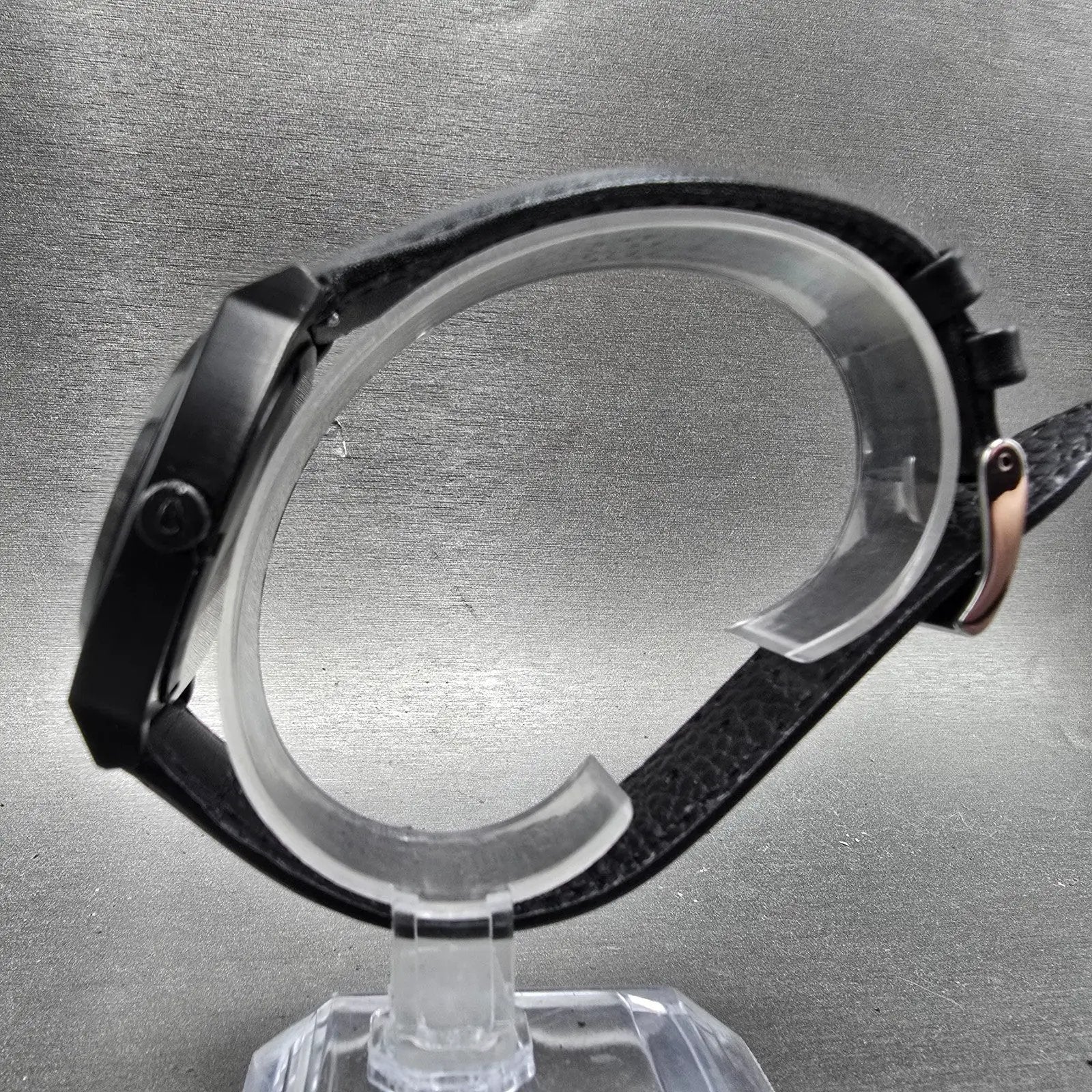 Nixon Time Teller Watch Men 37mm Black Dial Black Tone Round Bracelet New Batt V6