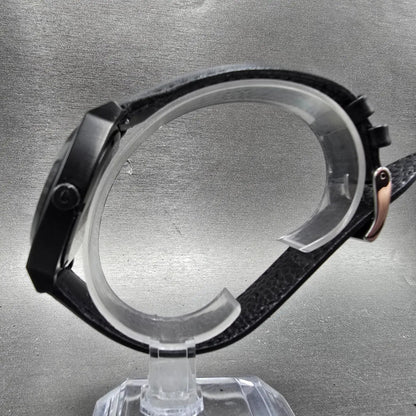 Nixon Time Teller Watch Men 37mm Black Dial Black Tone Round Bracelet New Batt V6