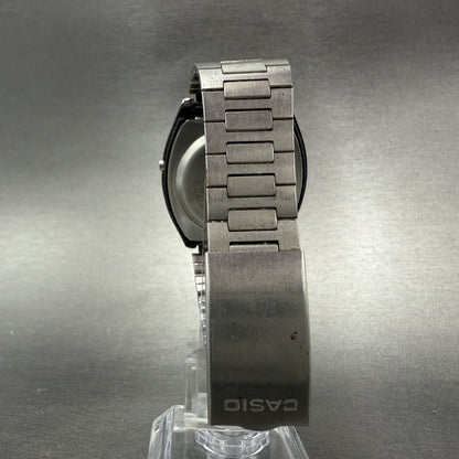 Casio 58 S005 Watch Men 36mm Digital Silver Tone Daydate New Battery Vintage7