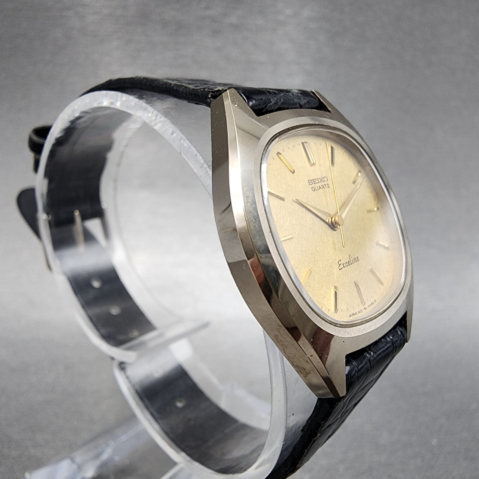 Seiko Exceline Watch Women 27mm Gold Dial Gold Tone Oval 14215250 New Battery3