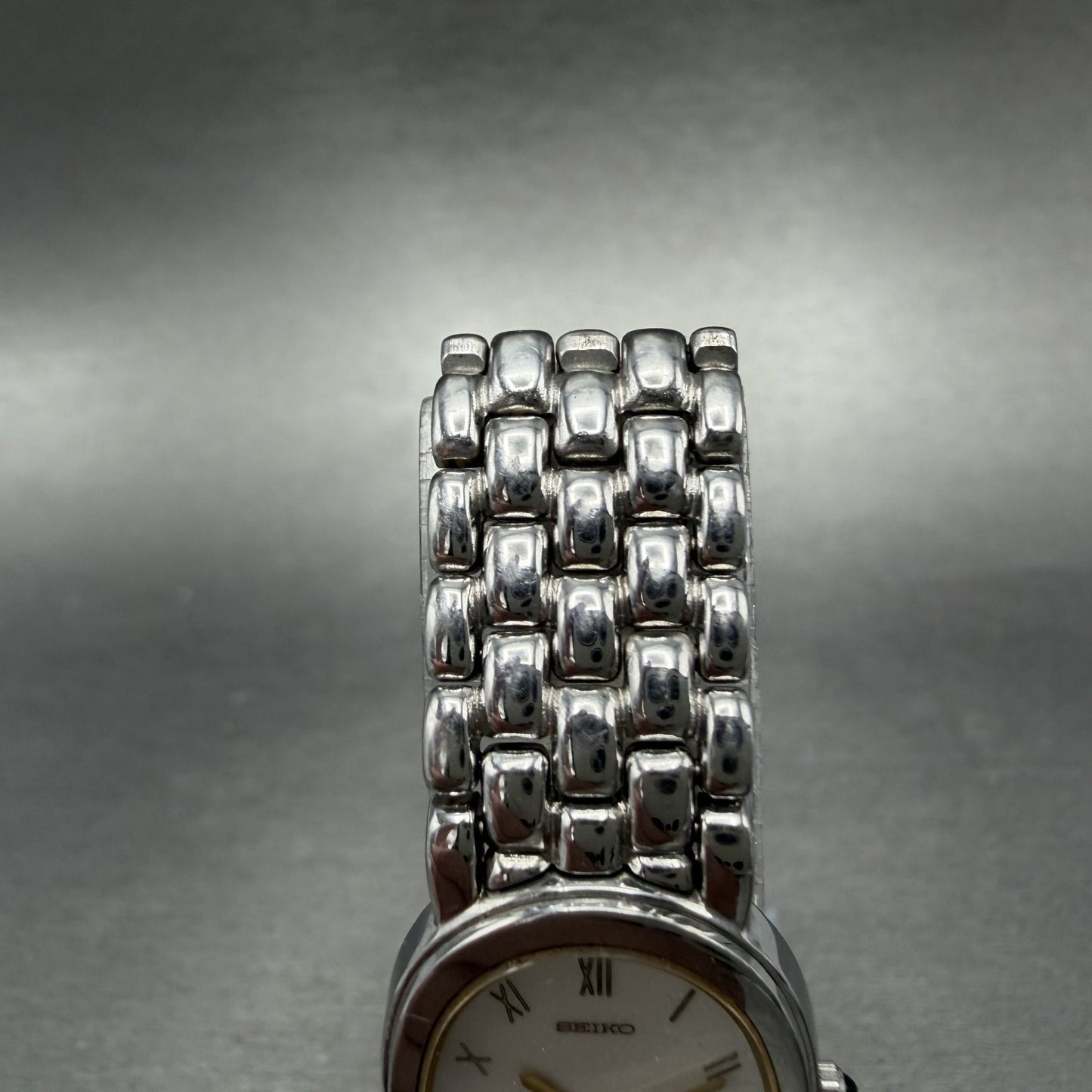 Seiko Exceline Watch Women White Dial Silver Tone Oval 2N20-5020 New Battery4