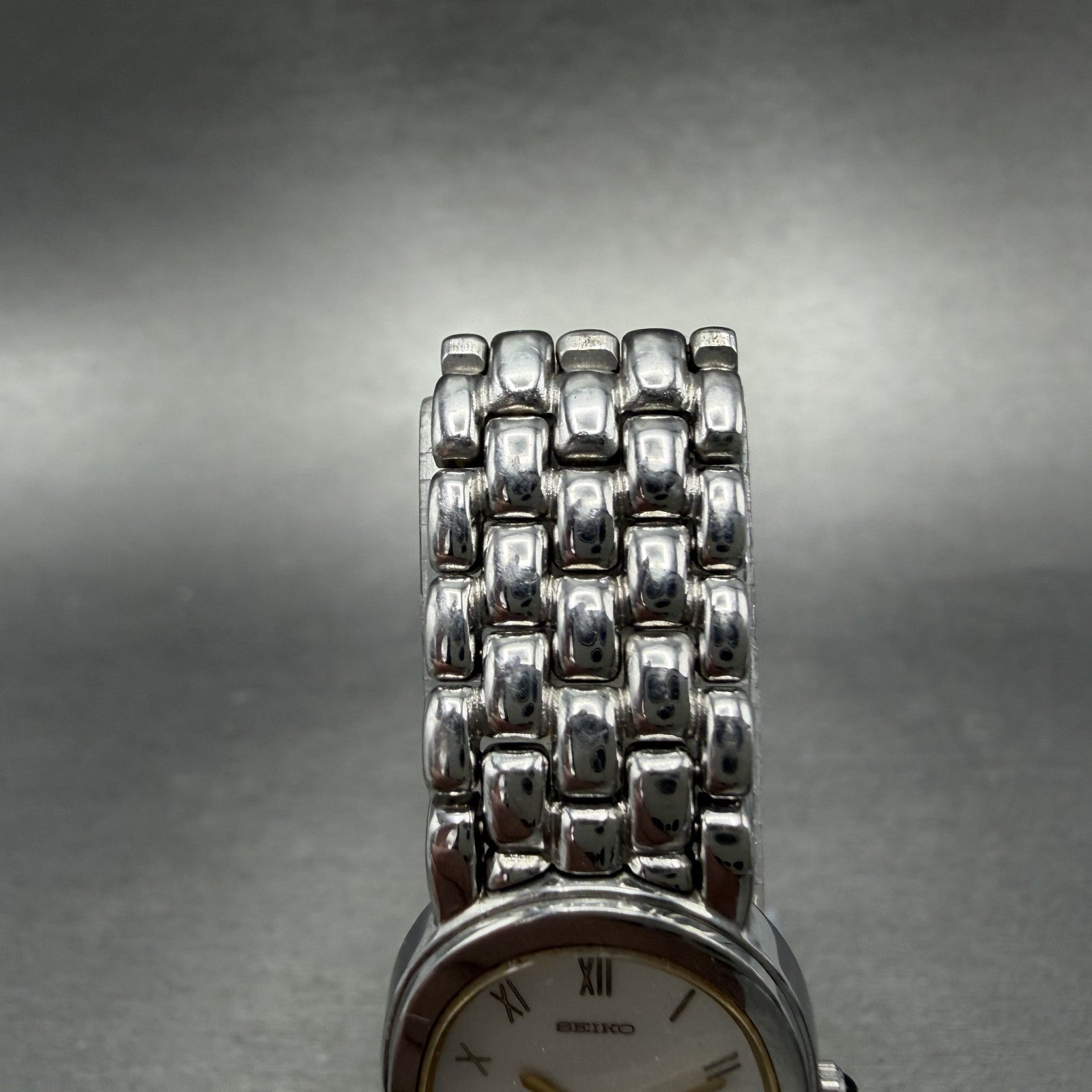 Seiko Exceline Watch Women White Dial Silver Tone Oval 2N20-5020 New Battery4