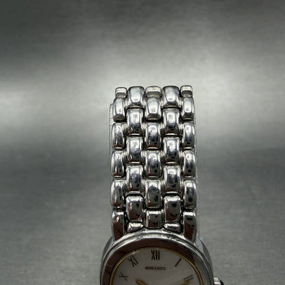 Seiko Exceline Watch Women White Dial Silver Tone Oval 2N20-5020 New Battery4