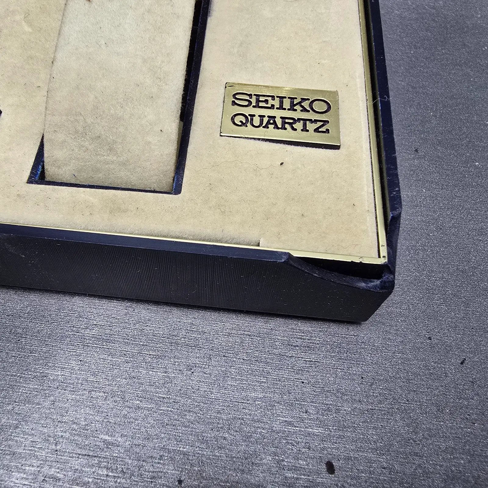 Seiko Presentation Watch Box Case Blue Plastic 1970s Quartz Vintage5