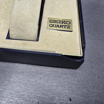 Seiko Presentation Watch Box Case Blue Plastic 1970s Quartz Vintage5
