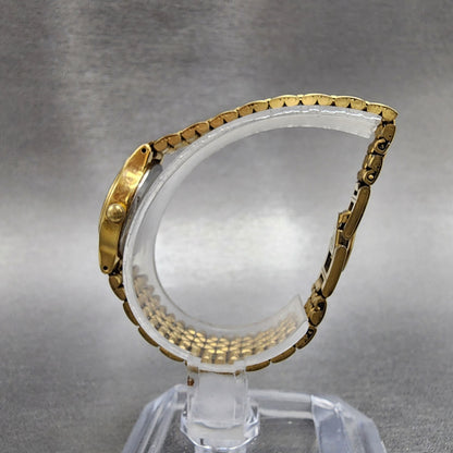 Seiko Watch Women 19mm White Dial Gold Tone Round V401-0289 New Battery