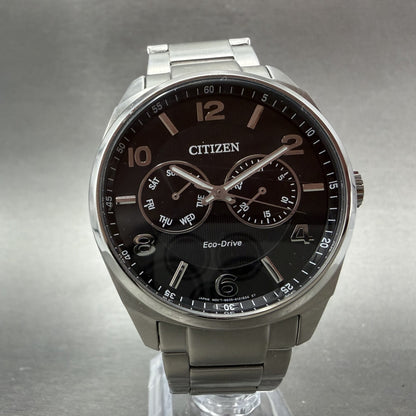 Citizen Eco-Drive Corso Watch Men 43mm Black Dial Steel Daydate AO9020-84E Runs5
