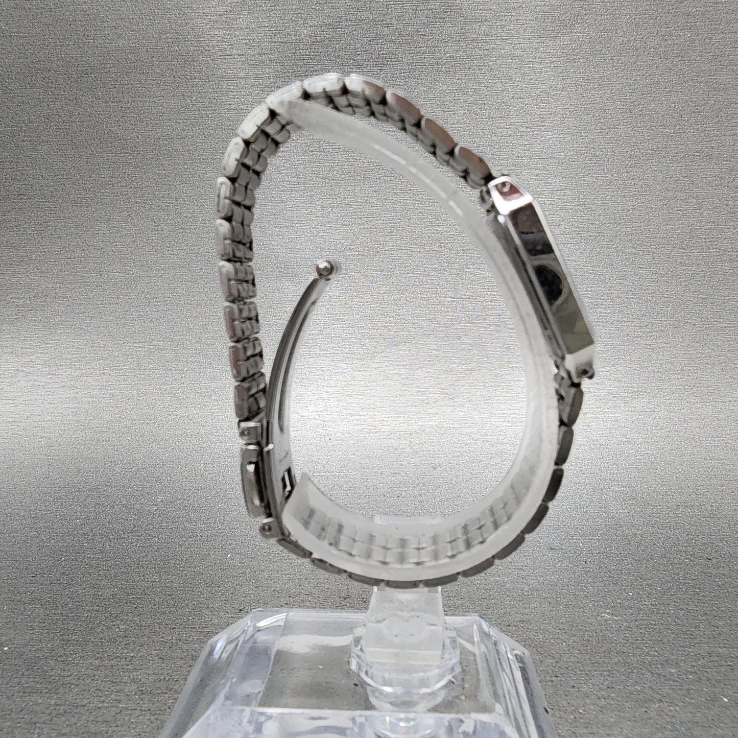 Seiko Tank Watch Women 19mm Silver Dial Silver Tone 4n215090 New Battery8