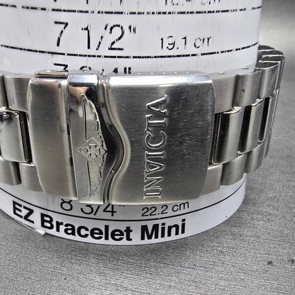 Invicta Reserve Chronograph Watch Men 52mm Silver Dial Steel Date 5525 New Batt9