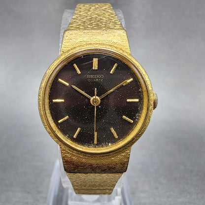 Seiko Watch Women 21mm Brown Dial Gold Tone 14210040 New Battery0