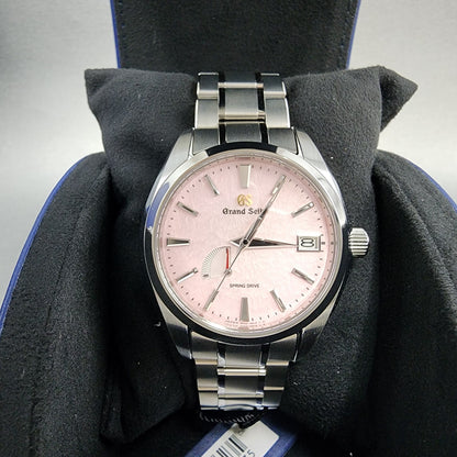 Grand Seiko SBGA497 Watch Men 41mm Pink Snowflake Dial Titanium Date Full Set1