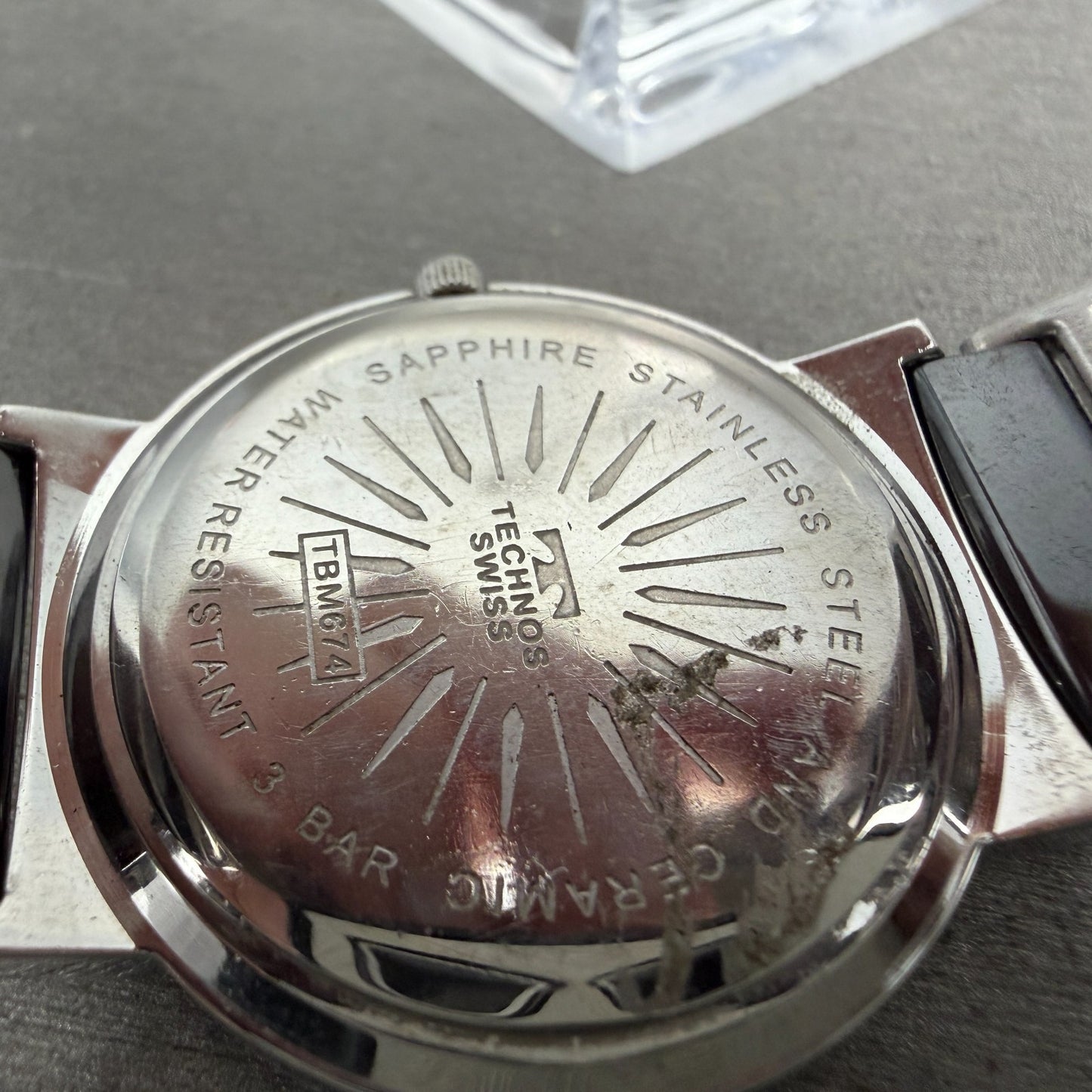 Technos Watch Men 33mm Silver Dial Silver Tone Round TBM674 New Battery9