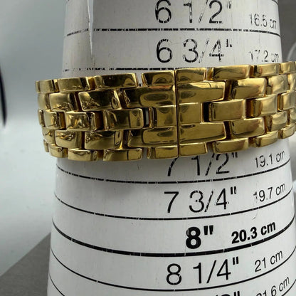 Wittnauer Watch Men 35mm Gold Dial Gold Tone Date Round JV8223 9514 PARTS11