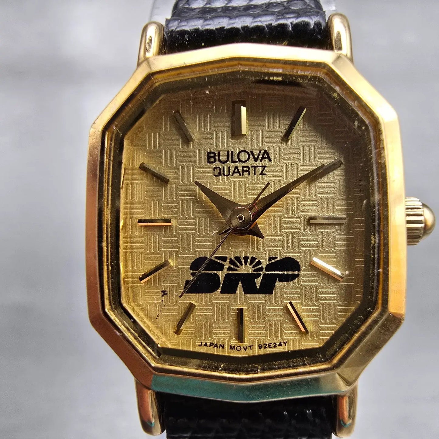 Bulova Watch Women 18mm Gold Dial Gold Tone Octagon 92E24Y New Battery Vintage1