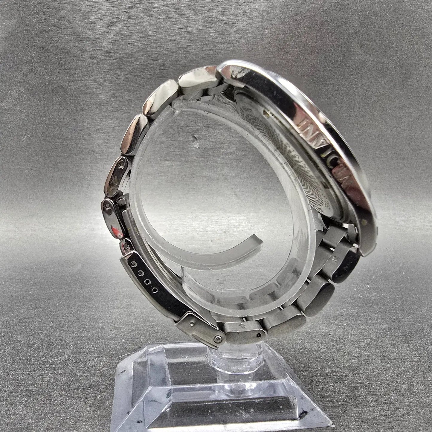 Invicta Watch Men 45mm Silver Dial Silver Tone Daydate Round 5785 PARTS9