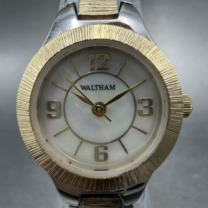 Waltham Watch Women 23mm MOP Dial Two Tone Round WAW041 New Battery1