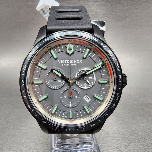 Victorinox Alliance Sport Chronograph Watch Men 44mm Black Dial Black 2418180