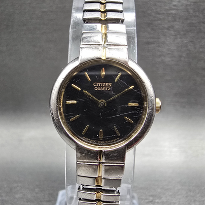 Citizen Watch Women 20mm Black Dial Two Tone Round 5920-S008007 New Battery VTG0