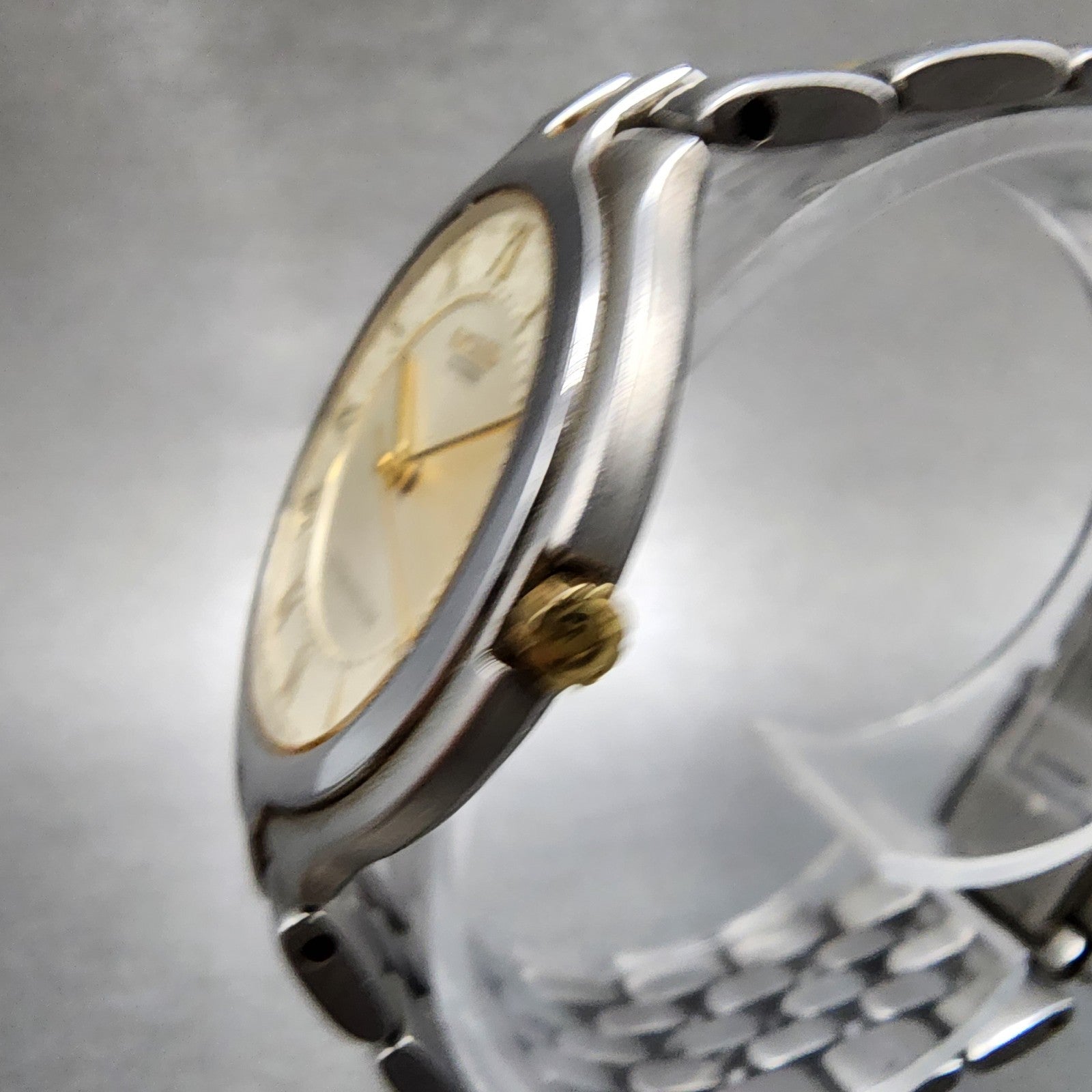 Citizen Exceed Titanium Watch Men 32mm Silver Dial Two Tone New Battery READ!!!!2