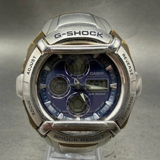 Casio G-Shock G-511 Watch Men 45mm Blue Dial Silver Alarm Chrono READ!! New Batt0