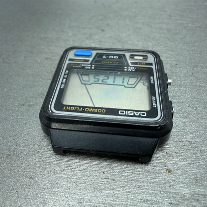 Casio Cosmo Flight Watch Men 33mm Black Digital Alarm Rectangle GC-7 New Batt4